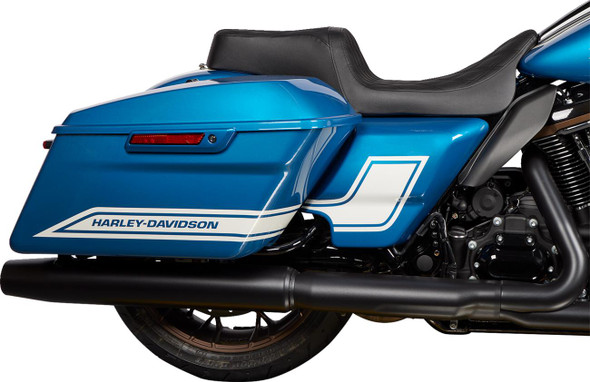 DRAG SPECIALTIES Predator 1Up Seat - Vinyl - Double Diamond Black Stitch - FLH '08-'23 0801-1483 