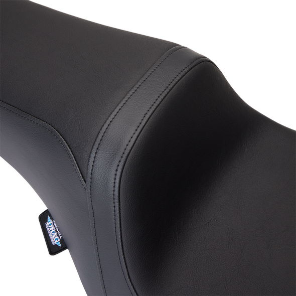 DRAG SPECIALTIES Predator 1Up Seat - Vinyl - Black - Smooth - FLH '08-'23 0801-1480
