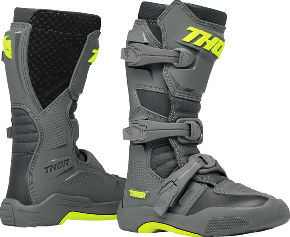  THOR Youth Blitz XR Boots - Gray/Charcoal - Size 1 3411-0738 