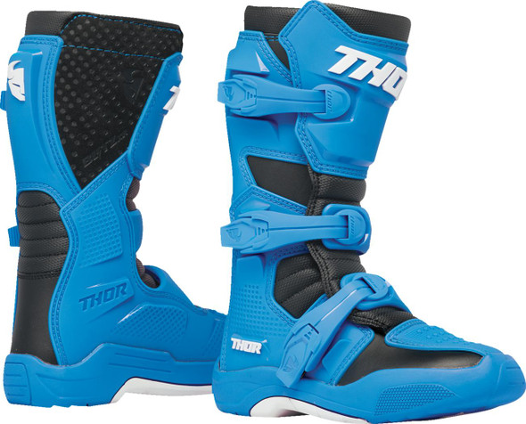  THOR Youth Blitz XR Boots - Black/Blue - Size 3 3411-0733 