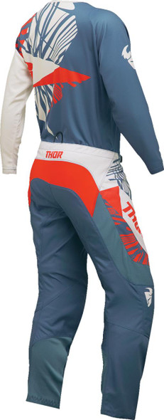  THOR Women's Sector Split Jersey - Blue Steel/Vintage White - Large 2911-0297 