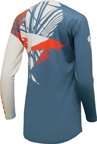  THOR Women's Sector Split Jersey - Blue Steel/Vintage White - XS 2911-0294 