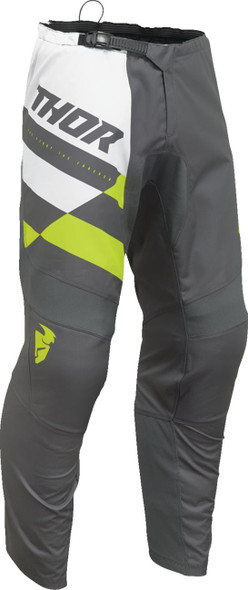  THOR Youth Sector Checker Pants - Gray/Acid - US 26 2903-2437 