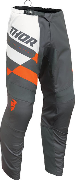  THOR Youth Sector Checker Pants - Charcoal/Orange - US 28 2903-2432 