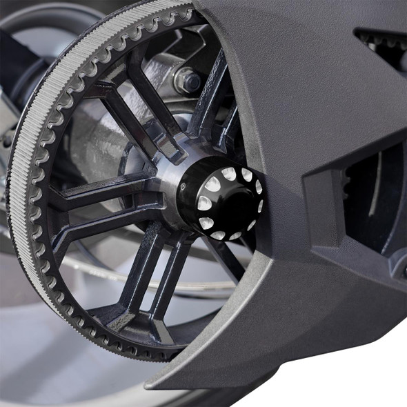  SHOW CHROME Axle Nut Cover - Black 44-105 