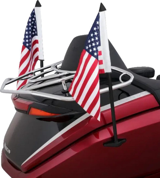  SHOW CHROME Flag Pole - Black - GL 1800 52-974BK 