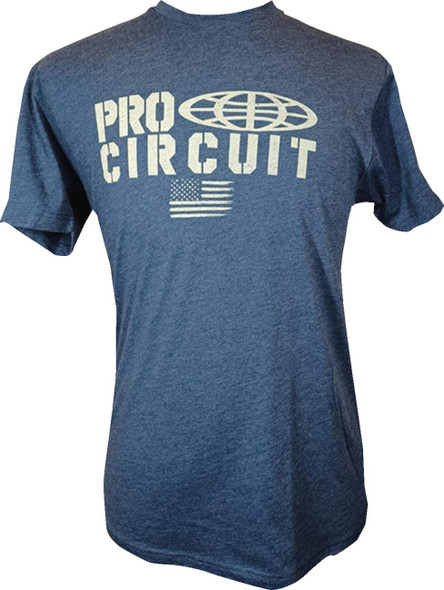PRO CIRCUIT Pro Circuit Logo Flag T-Shirt Heather Navy 3XL 646200-060 