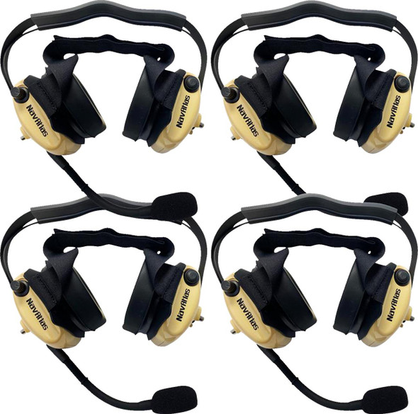  NAVATLAS Intercom/Radio and Headset Kit - 4-Seat - Beige NI2RBHBE4 