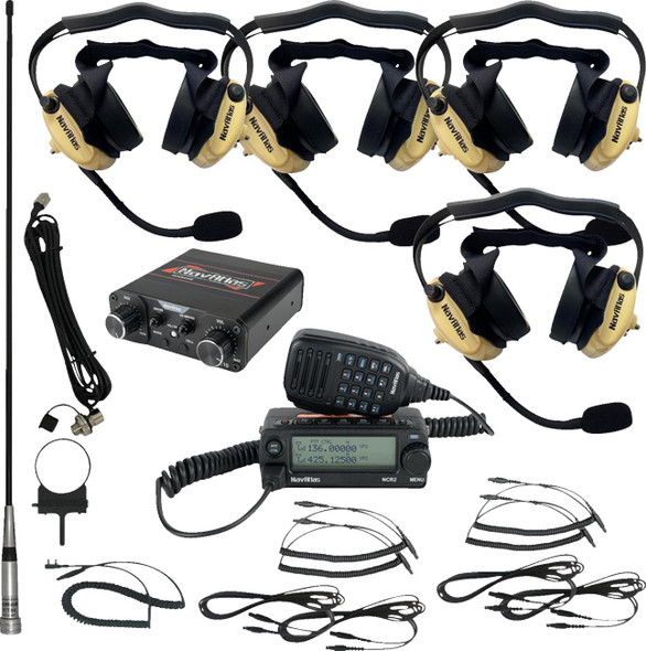  NAVATLAS Intercom/Radio and Headset Kit - 4-Seat - Beige NIRBHBE4 