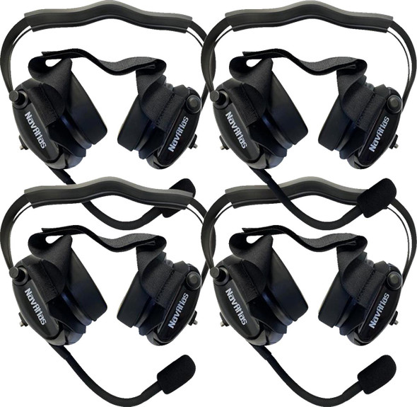  NAVATLAS Intercom/Radio and Headset Kit - 4-Seat - Black NIRBHBK4 