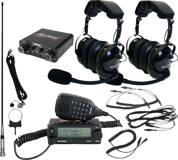  NAVATLAS Intercom/Radio and Headset Kit - 2-Seat - Black NIROHBK2 
