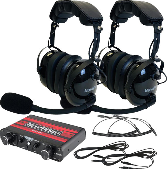  NAVATLAS Intercom/Headset Kit - 2-Seat - Black NIO231PK 