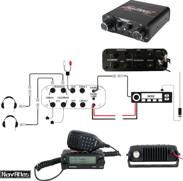 NAVATLAS Intercom/Headset Kit - 2-Seat - Beige NIO132PK 