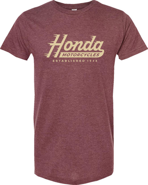  HONDA APPAREL Honda Established T-Shirt - Heather Burgundy - Large NP23S-M2294-L 