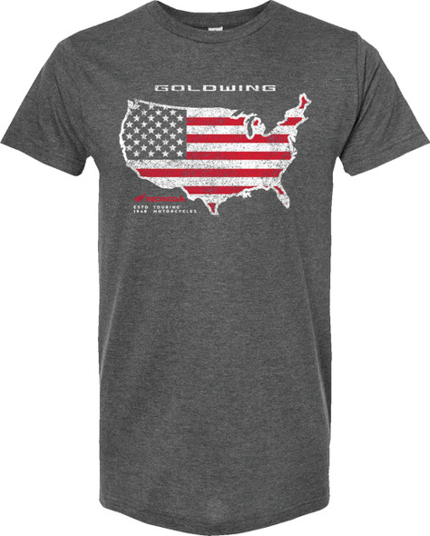  HONDA APPAREL America Outline T-Shirt - Heather Charcoal - Medium NP23S-M2293-M 