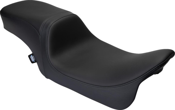  DRAG SPECIALTIES Predator 2-Up Seat - Solar Leather - Black - Smooth - w/o Backrest - FLH '08-'23 08801-1495 