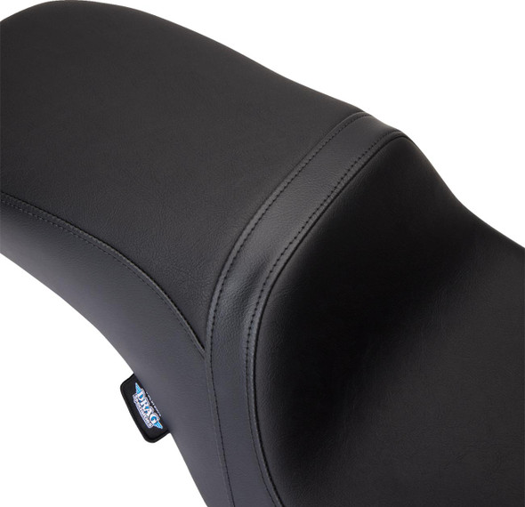  DRAG SPECIALTIES Predator 2-Up Seat - Vinyl - Black - Smooth - w/o Backrest - FLH '08-'23 0801-1487 