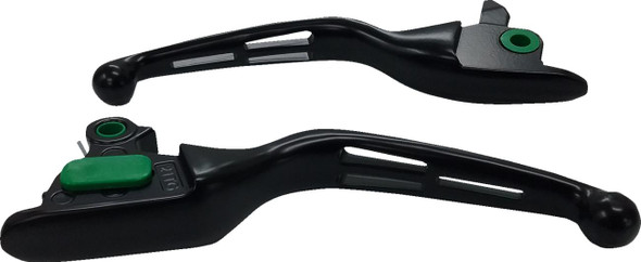  DRAG SPECIALTIES Levers - Slotted - Black H07-0607MB 