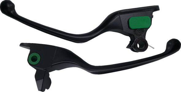 DRAG SPECIALTIES Lever Set - Black H07-0730MB