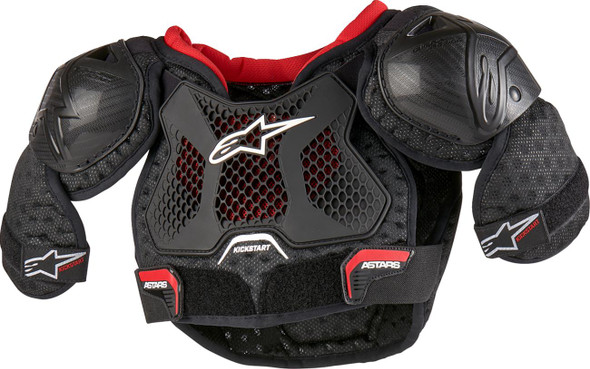  ALPINESTARS Youth Bionic Action Kickstart Chest Guard - Black/Red - 4/6 6740624-13-4/6 