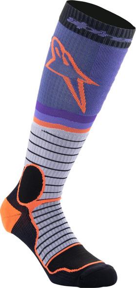  ALPINESTARS MX Pro Socks - Black/Gray/Purple/Orange - Medium 4701524-1207-M 