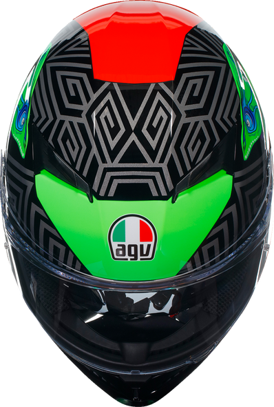 AGV K3 Helmet - Kamaleon - Black/Red/Green - Small 2118381004013S AGV K3 Helmet - Kamaleon - Black/Red/Green - Small 2118381004013S