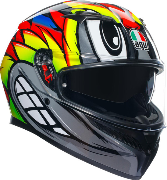  AGV K3 Helmet - Birdy 2.0 - Gray/Yellow/Red - Medium 2118381004012M 