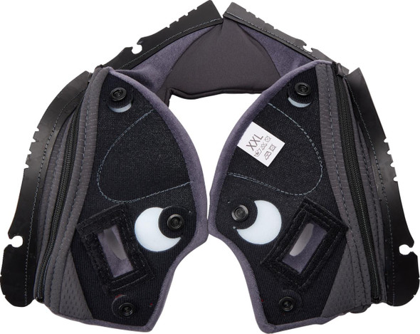  AGV Pista GP RR Cheek Pads - Gray/Cyan - 2XL 201850005623G2X 