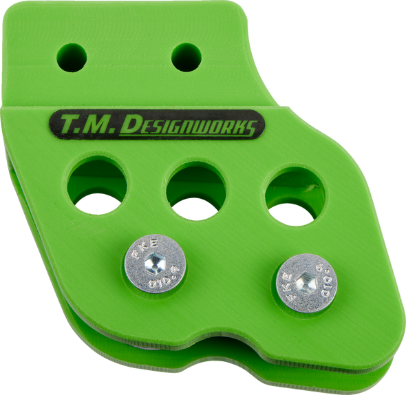T.M. DESIGNWORKS Chain Guide - Honda/Kawasaki/Suzuki/Yamaha - Green RCG-002-GR