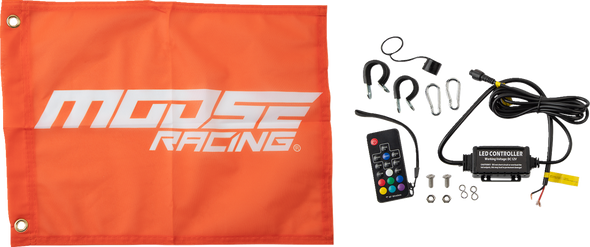 MOOSE RACING 3' Whip Light - RGB - Black SB-RGBR-131-PU