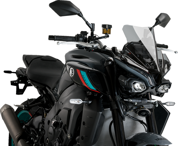 PUIG HI-TECH PARTS New Generation Sport Windshield - 14" - Smoke - MT-10/SP 21361H