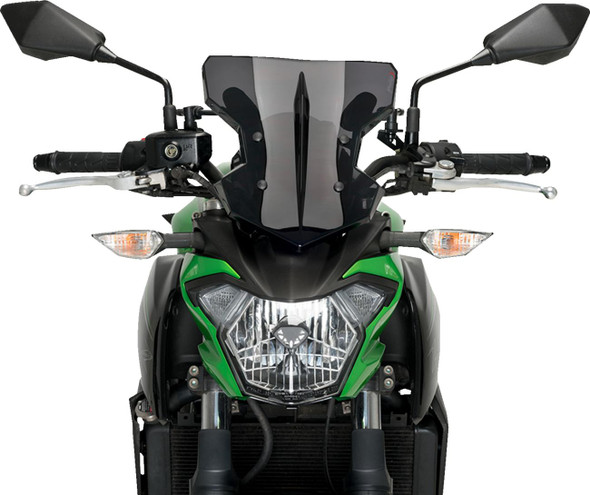  PUIG HI-TECH PARTS Flanker Windshield - 12-3/4" - Dark Smoke - Kawasaki 20335F 