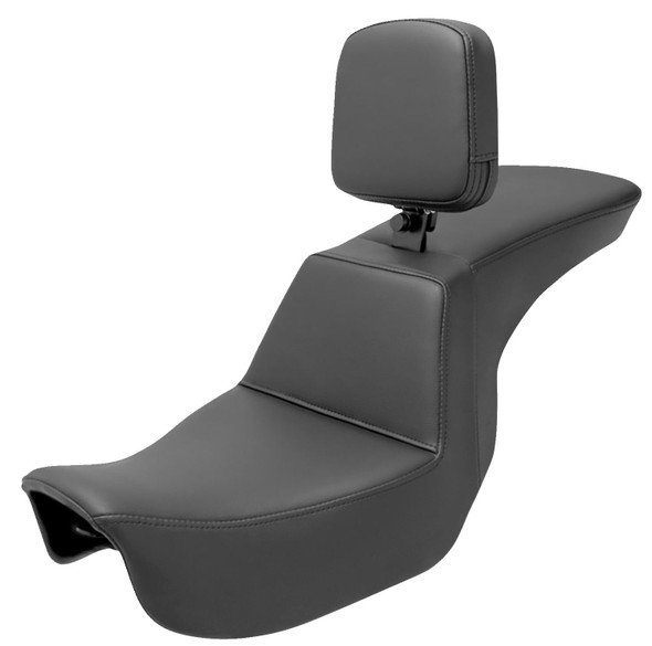  SADDLEMEN Tour Step-Up Seat - Rider Backrest - Plain - Dyna '06-'17 806-04-194BR 