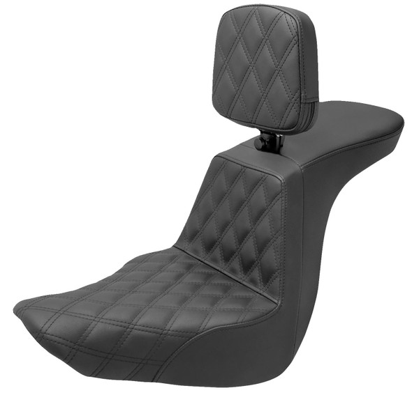  SADDLEMEN Tour Step-Up Seat - Rider Backrest - Front Lattice Stitch - FLSB/FXLR '18-'23 818-29-192BR 