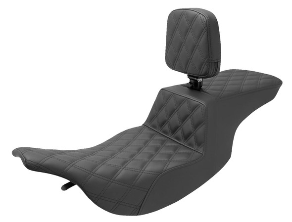  SADDLEMEN Tour Step-Up Seat - Rider Backrest - Full Lattice Stitch - FL '97-'07 897-07-195BR 