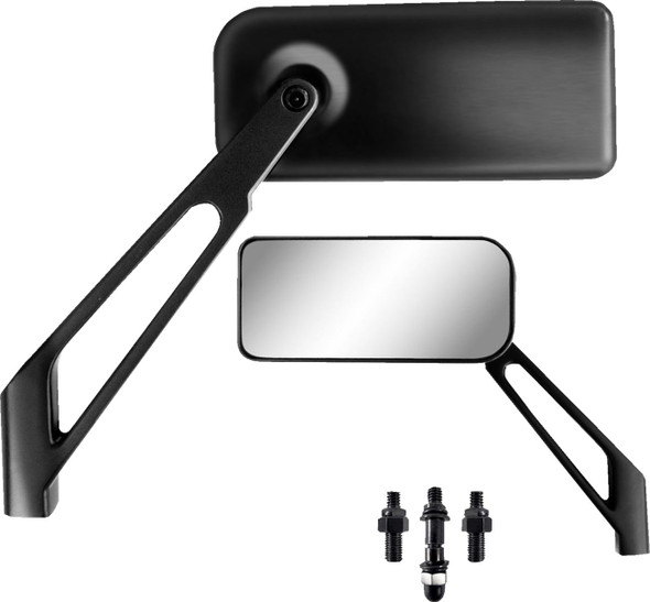  PARTS UNLIMITED Mirror - X-Treme Designer - Side View - Rectangular - Black 98003 