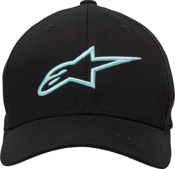  ALPINESTARS Ageless Curve Hat - Black/Light Aqua - Small/Medium 1017810101177SM 