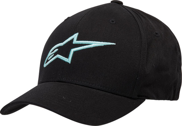 ALPINESTARS Ageless Curve Hat - Black/Light Aqua - Small/Medium 1017810101177SM 