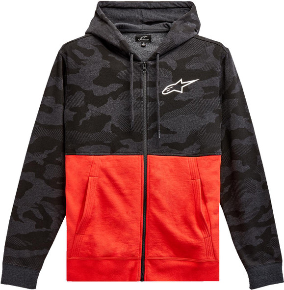  ALPINESTARS Camo Block Hoodie - Charcoal Heather/Warm Red - XL 1213510501816XL 