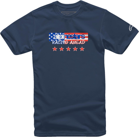 ALPINESTARS USA Again T-Shirt - Navy - Medium 12137261070M 