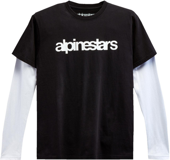 ALPINESTARS Stack Long-Sleeve T-Shirt - Black/White - XL 1213713001020XL 