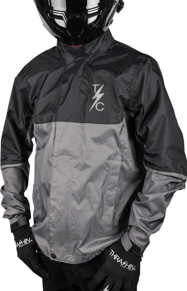  THRASHIN SUPPLY CO. Mission WP Rain Jacket - Black/Gray - Medium TMJ-11-09 