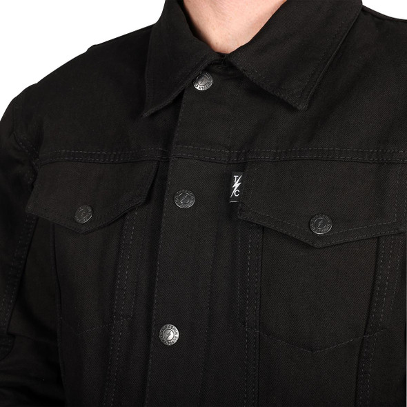  THRASHIN SUPPLY CO. Highway v2 Denim Riding Jacket - Black - Medium TMJ-10-09 