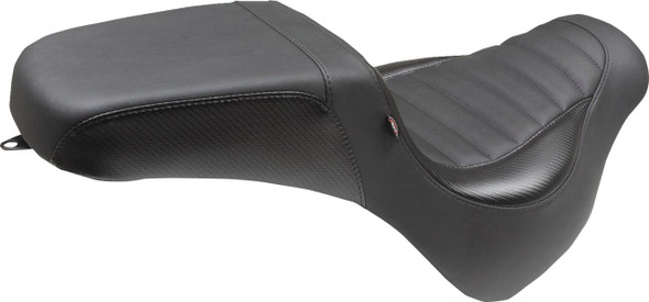  MUSTANG Squareback Seat - Black - Tuck-n-Roll - Fat Bob '18-'23 76005 