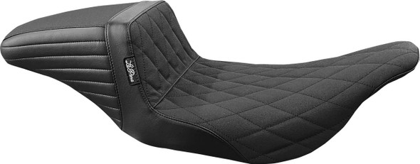 LE PERA LePera Kickflip Seat Double Diamond Black FLHT 1995-2007 LH-597DD 