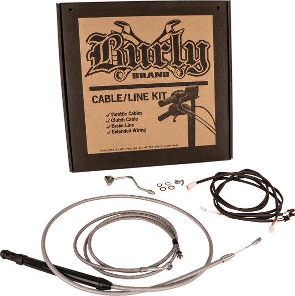  BURLY BRAND Touring Model Control Kit - Gorilla Ape Hanger - 16" - Stainless Steel B30-1312 