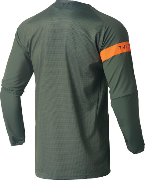  THOR Range Jersey - Army Green/Orange - Small 2910-7482 
