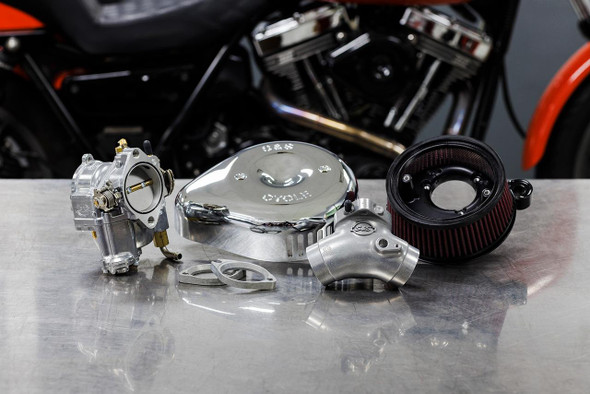  S&S CYCLE Super G Carburetor with Stealth Air Cleaner Kit - Chrome - Evolution Big Twin 110-0147 