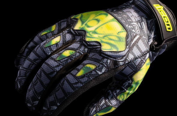  ICON Hooligan Outbreak* Gloves - Green - Small 3301-4653 