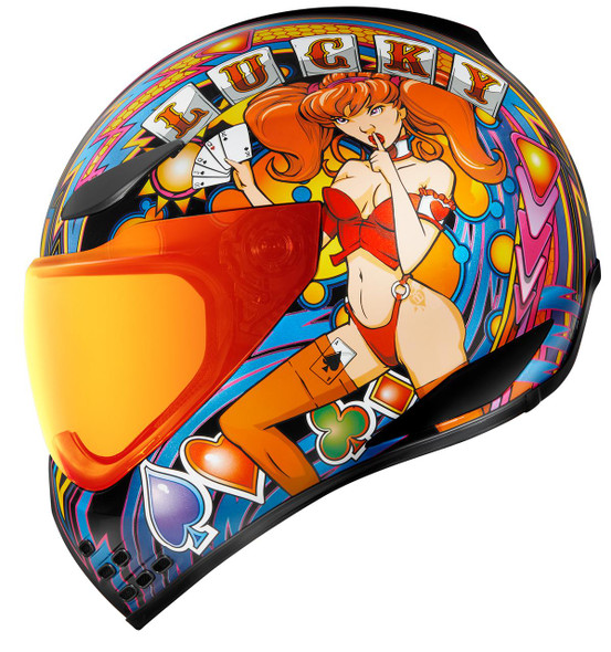  ICON Domain* Helmet - Lucky Lid 4 - Red - Medium 0101-14953 